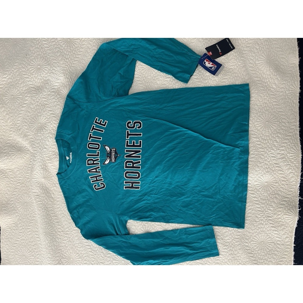Charlotte Hornets Fanatics Mens Large Teal Long Sleeve Shirt